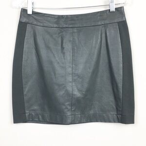 Peige Marina Leather Skirt Gray Size M